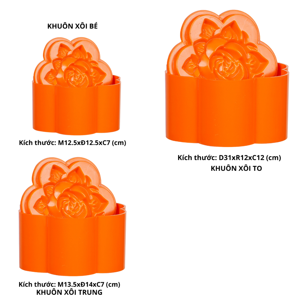 Khuôn Xôi Hoa 3 Size Chính Hãng VIỆT NHẬT