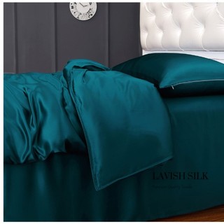 Chăn Lẻ Lụa Chần Bông  2m2 x 2m hàng loại 1 mát lạnh Lavish Silk màu xanh cổ vịt