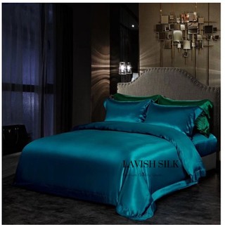 Chăn Lẻ Lụa Chần Bông  2m2 x 2m hàng loại 1 mát lạnh Lavish Silk màu xanh cổ vịt