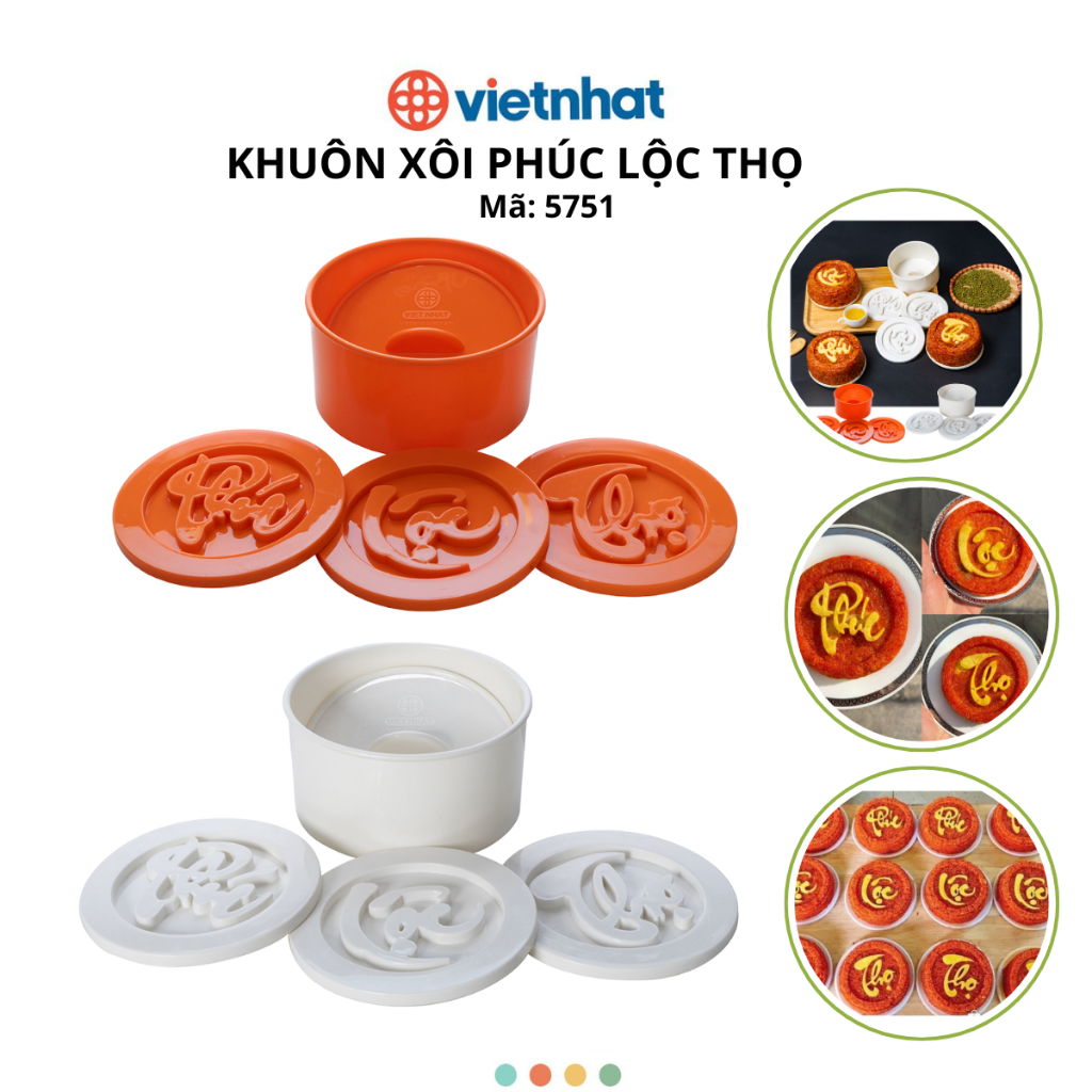 Khuôn xôi chuyên dụng cho lễ mừng thọ, lễ Tết Chính Hãng VIỆT NHẬT (Mã 5751)