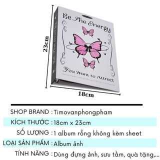Sổ Đựng Card Butterfly Energy Binder A5 Rỗng Không Kèm Sheet Timo VPBL15