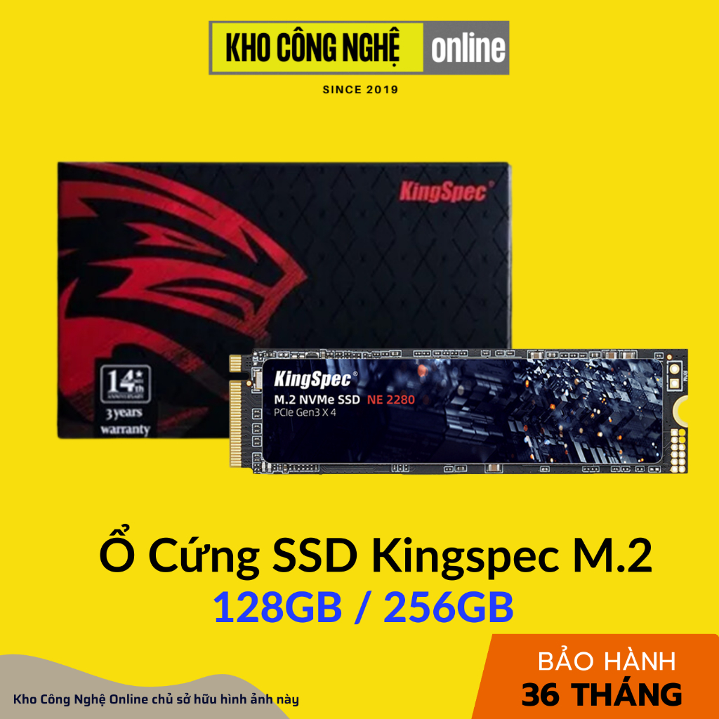 Ổ cứng SSD Kingspec 128GB NE-128 / 256GB NE-256 M.2 PCIe Gen3x4 (Hàng ...