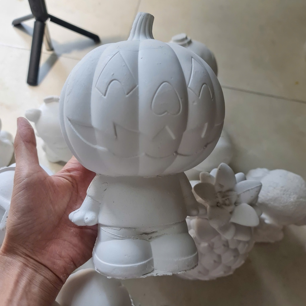 [Được chọn mẫu] Bộ tượng tô màu BÉ HOA QUẢ bằng thạch cao 3D kích thước 17-25 cm cho bạn thoải thức sáng tạo