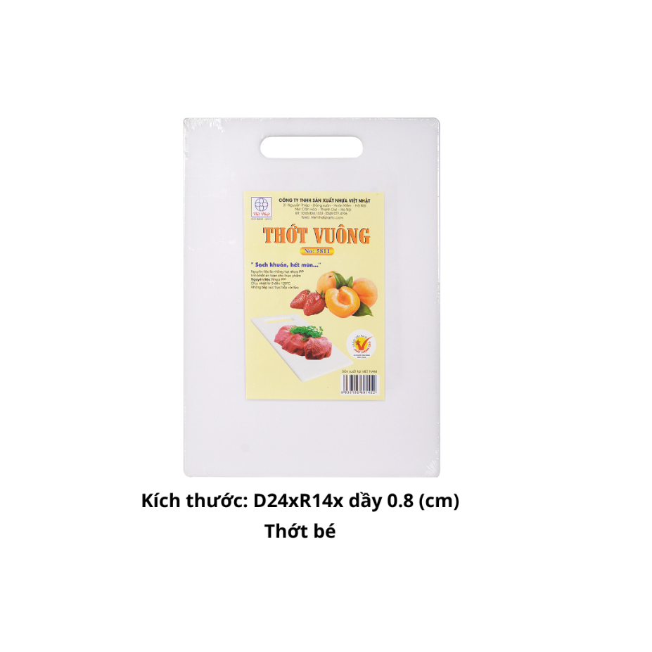 Thớt Nhựa Vuông Bền Đẹp 3 Size Chính Hãng VIỆT NHẬT