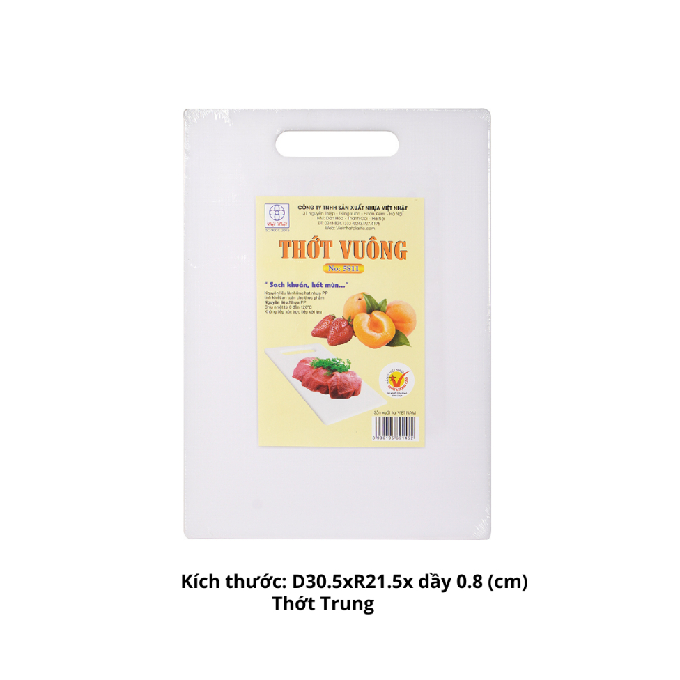 Thớt Nhựa Vuông Bền Đẹp 3 Size Chính Hãng VIỆT NHẬT