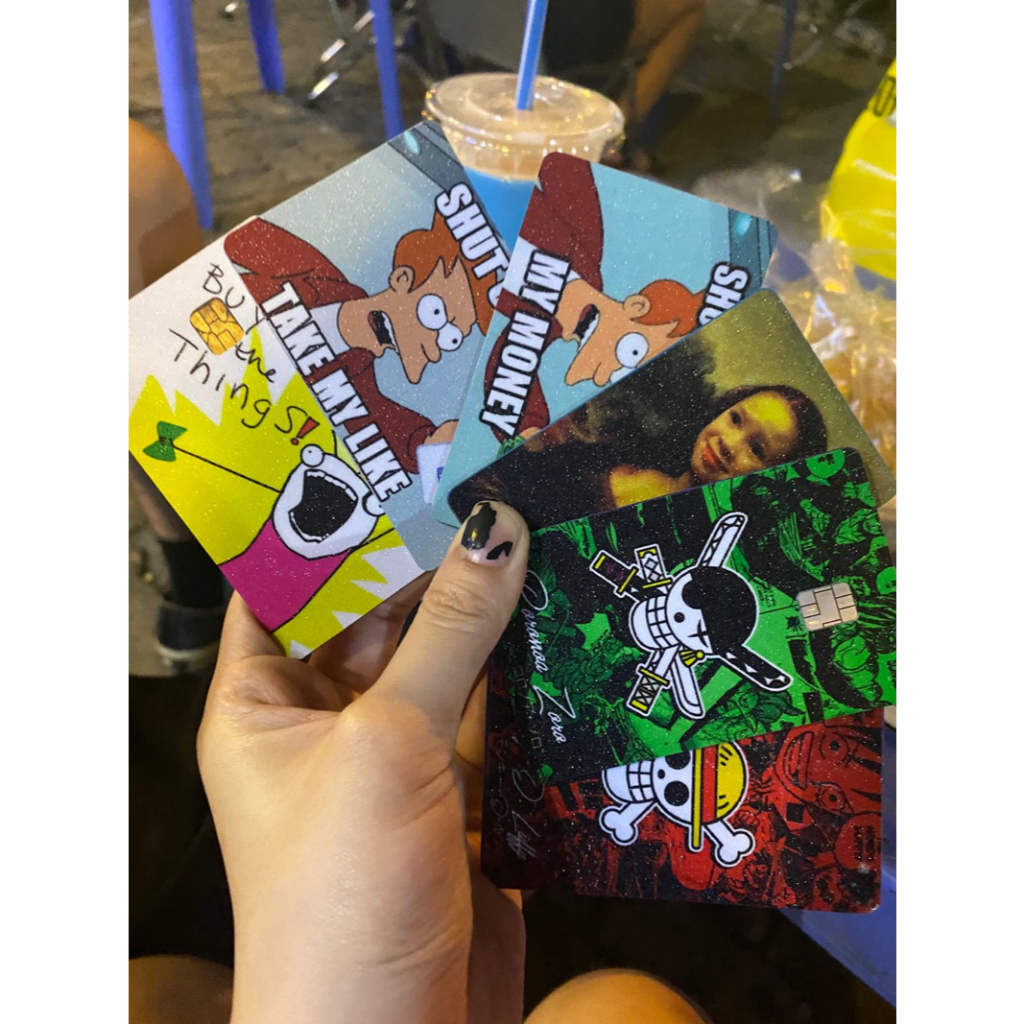 Miếng Dán Trang Trí LOGO ONEPIECE - Decal Sticker Thẻ ATM (Thẻ Chung Cư, Thẻ Xe, Debit, Credit) NF2