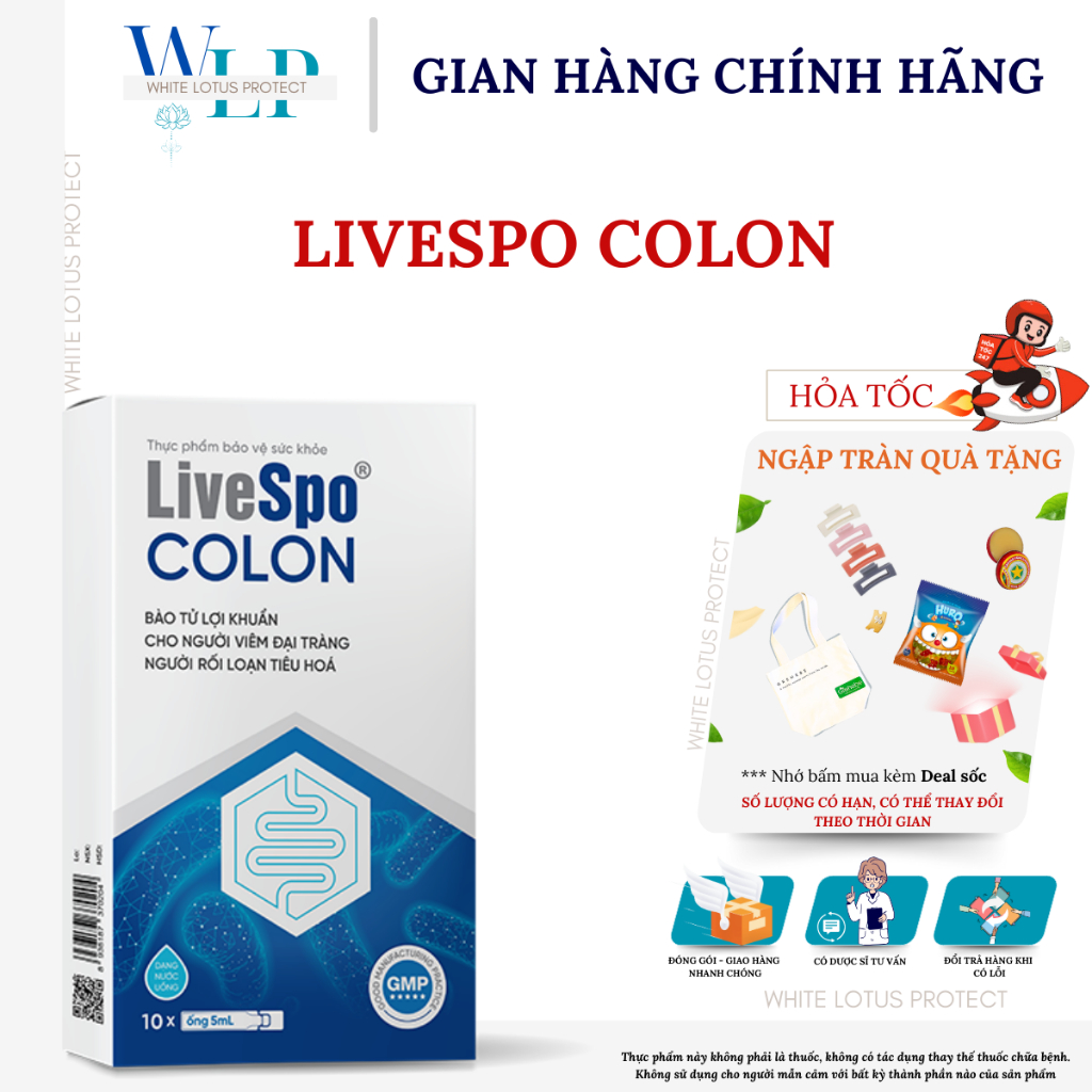 [HCM] LiveSpo Colon Men vi sinh chứa Bào tử lợi khuẩn dùng cho viêm Đại ...