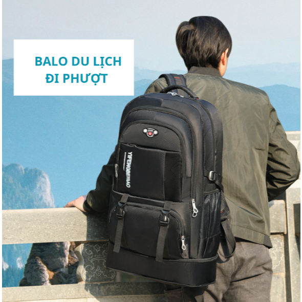 Balo du lịch đa năng cỡ lớn , balo chống nước 65L tiện lợi dành cho nam hiện đại BALO 65L