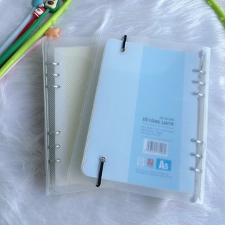 Sổ Còng Sắt A5 Caro/Kẻ ngang Binder nhựa 180 trang TUANVIETBOOKS (màu giao ngẫu nhiên) - Giấy refill