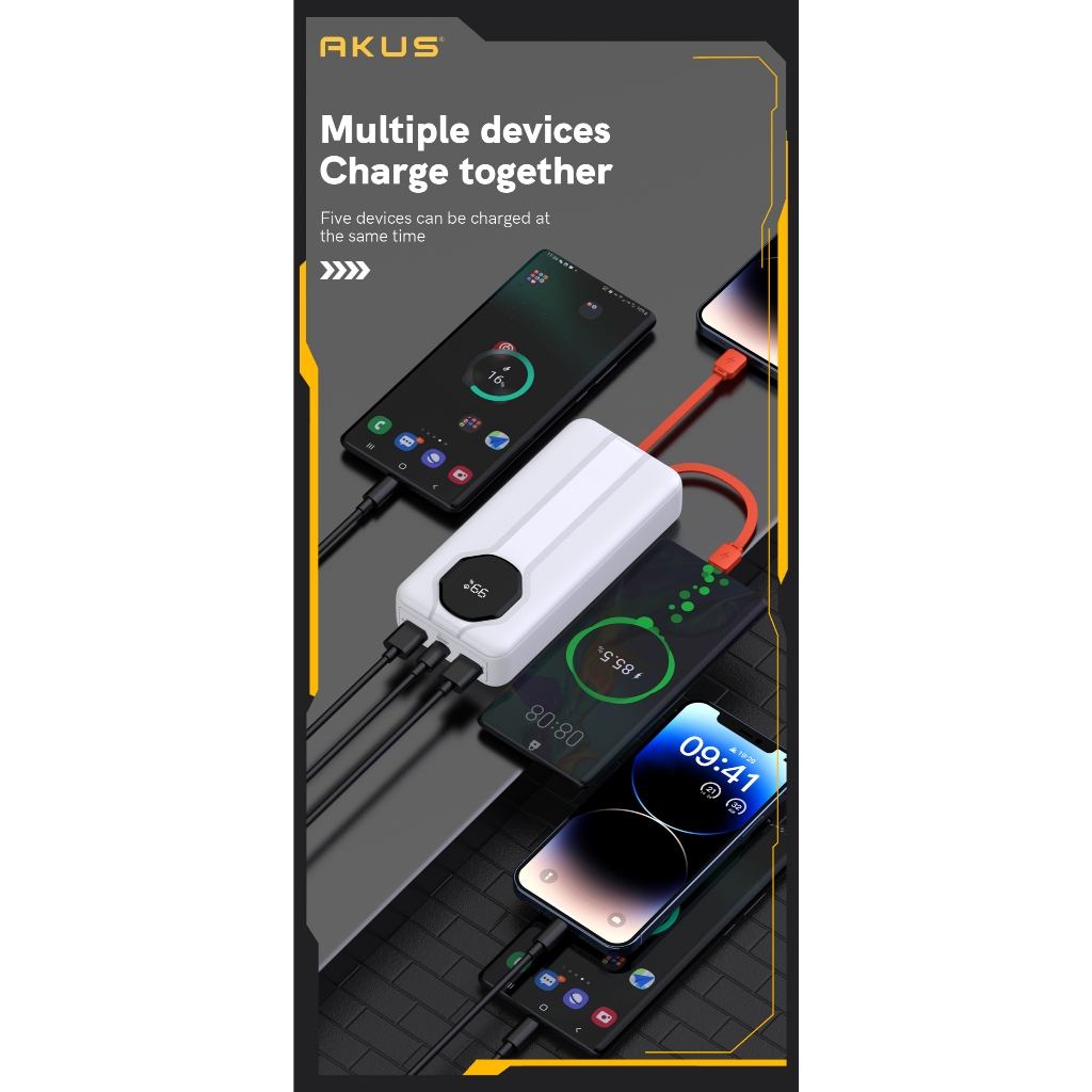 Ảnh Sạc dự phòng 20000mAh AKUS A22lux Sạc nhanh 20W Type-C in/out 2