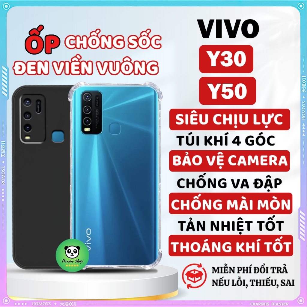 Ốp lưng Vivo Y30 Y50 Bảo Vệ Cam, Chống Sốc, Trong Suốt, Silicon