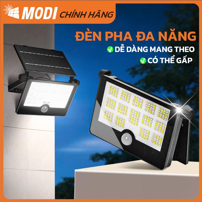 Ảnh Đèn Pha Led Cảm Biến Chuyển Động Ngoài Trời Năng Lượng Mặt Trời MODI SOLAR Có Cổng Sạc USB 1