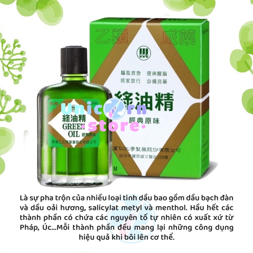 Dầu Gió Xanh Green Oil Đài Loan