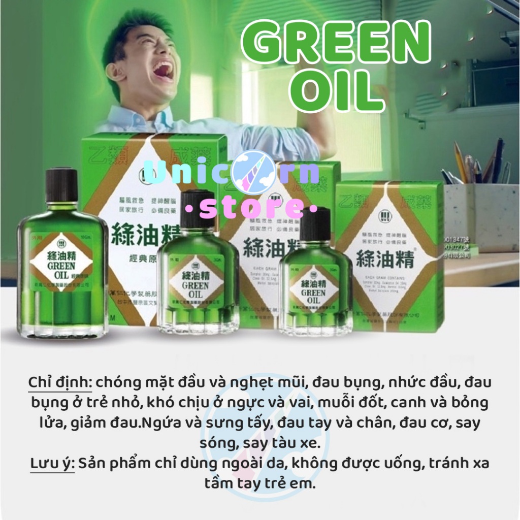 Dầu Gió Xanh Green Oil Đài Loan