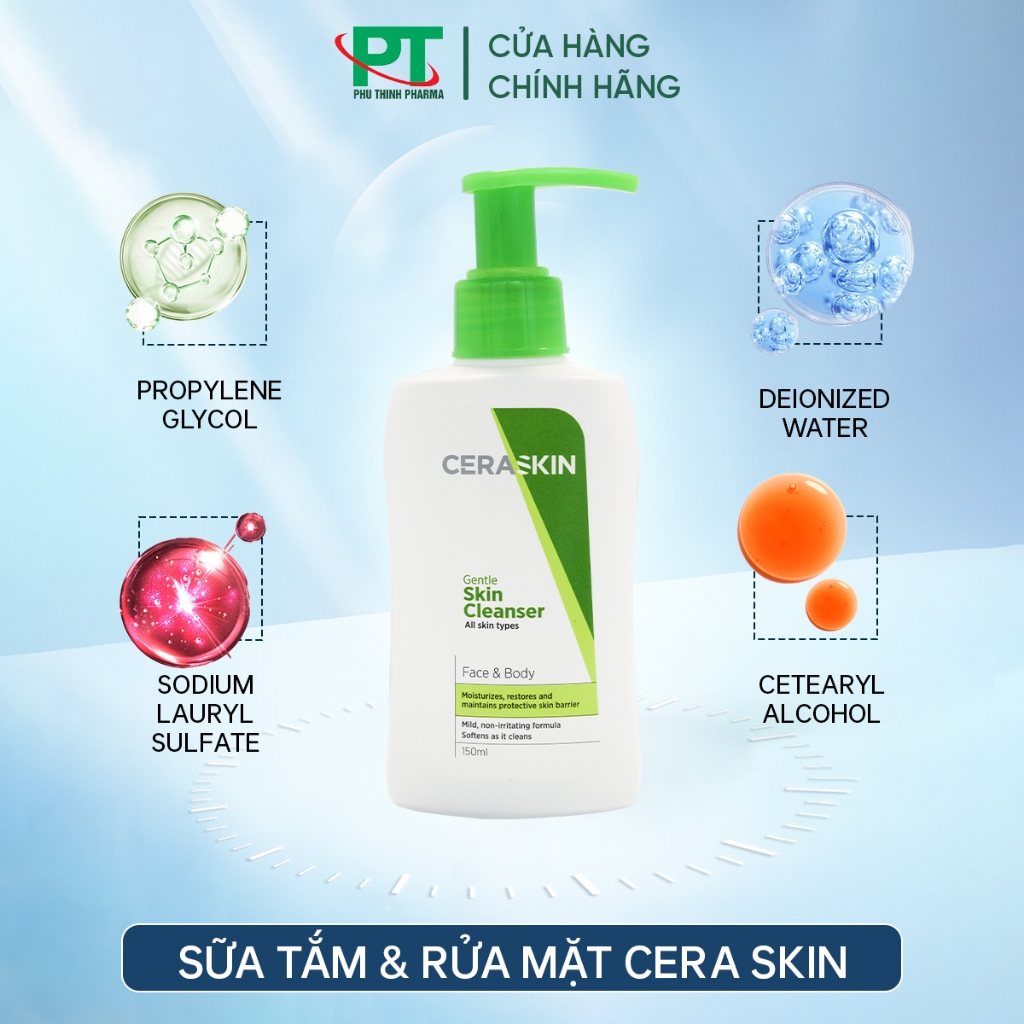 Sử Dụng Chai Sữa Rửa Mặtắm Ceraskin Trong Đời Sống