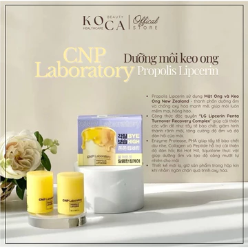 Dưỡng môi CNP Propolis Lipcerin 2in1 - Dưỡng môi keo ong mềm môi, bóng nhẹ dưỡng ban ngày - đêm