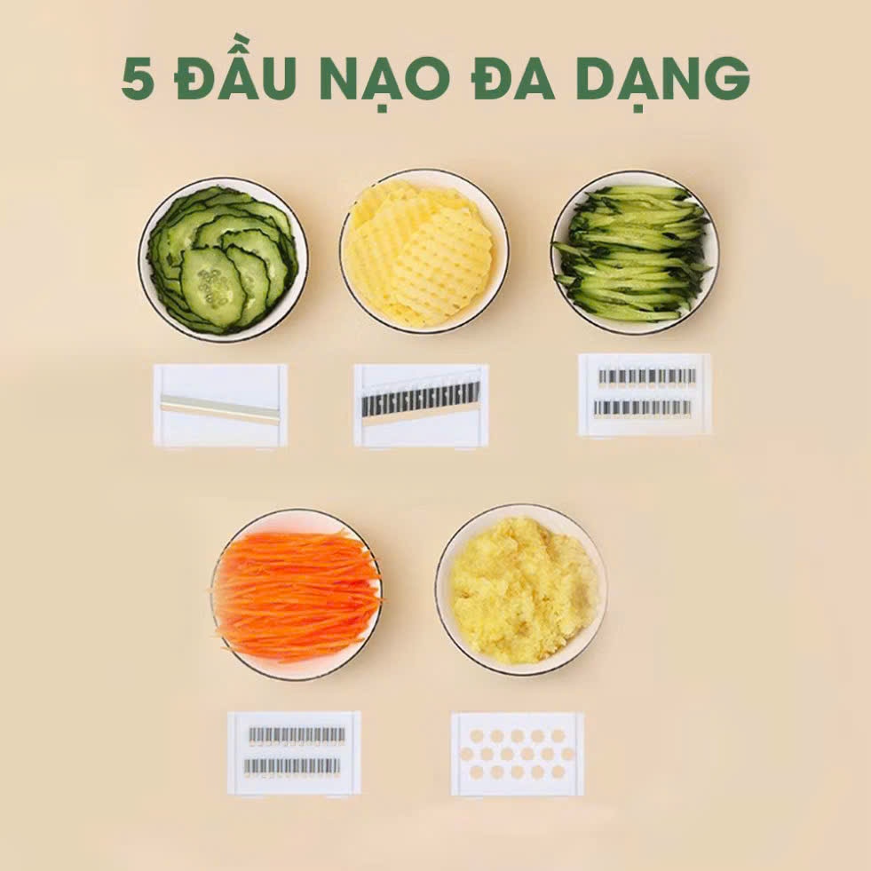 Dụng Cụ Bào Nạo Rau Củ Quả Đa Năng 6 LƯỠI DAO INOX 304, DỤNG CỤ NẠO BÀO SỢI - NAOBAORAUCU89