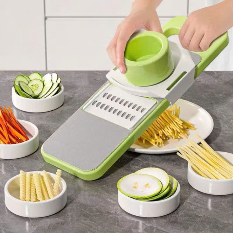 BỘ NẠO ĐA NĂNG - DỤNG CỤ BÀO NẠO RAU CỦ QUẢ ĐA NĂNG 6 LƯỠI DAO INOX 304 - NẠO BÀO SỢI - NAO BAO RAU CU