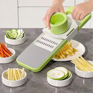 DỤNG CỤ BÀO NẠO RAU CỦ QUẢ ĐA NĂNG 6 LƯỠI DAO INOX 304 , NẠO BÀO SỢI SIÊU BÉN - BỘ NẠO BÀO SỢI CÓ CÁN - NAO BAO RAU CU
