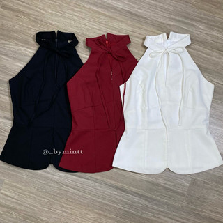 [HOẢ TỐC HCM] Áo yếm linen cổ tàu cách tân phong cách thanh lịch, nhẹ nhàng - luna top | By Mintt