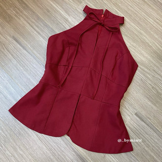 [HOẢ TỐC HCM] Áo yếm linen cổ tàu cách tân phong cách thanh lịch, nhẹ nhàng - luna top | By Mintt