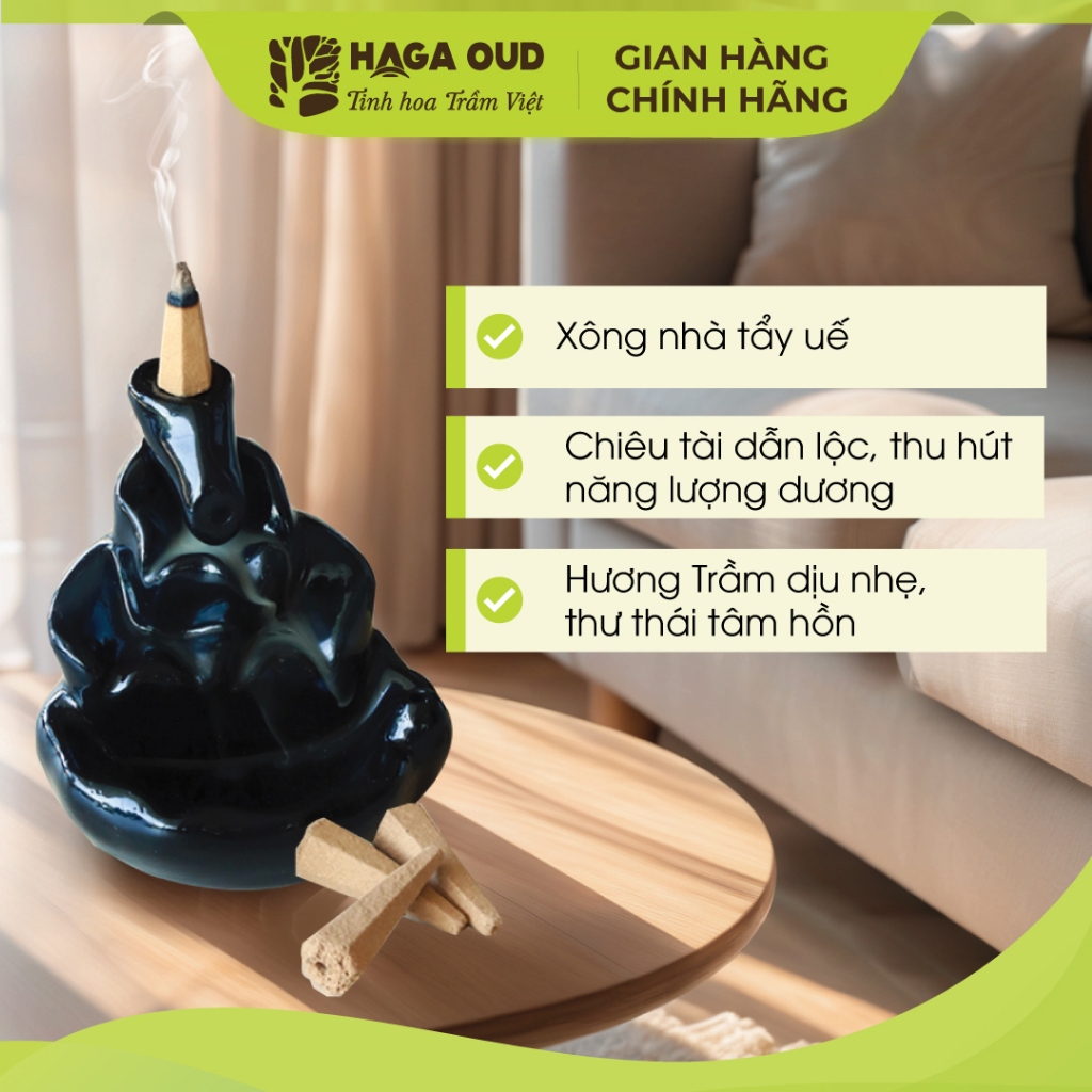 Ảnh Trầm nụ Haga 3 Sạch, Hương thơm trầm hương ngọt ấm, Xông nhà tẩy uế - 3 NỤ 2