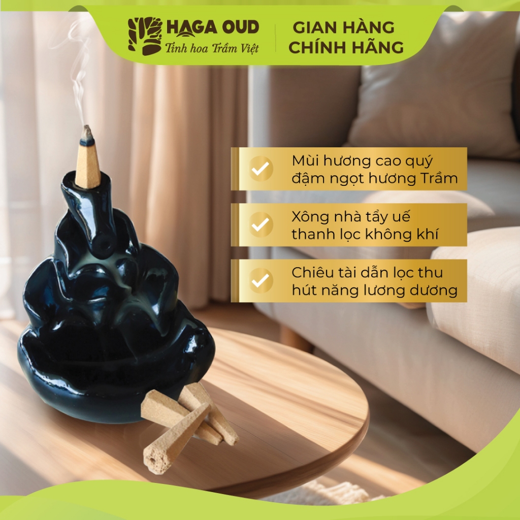 Ảnh Trầm nụ Haga cao cấp, Đậm ngọt hương trầm, Mùi hương cao quý - 3 NỤ 2