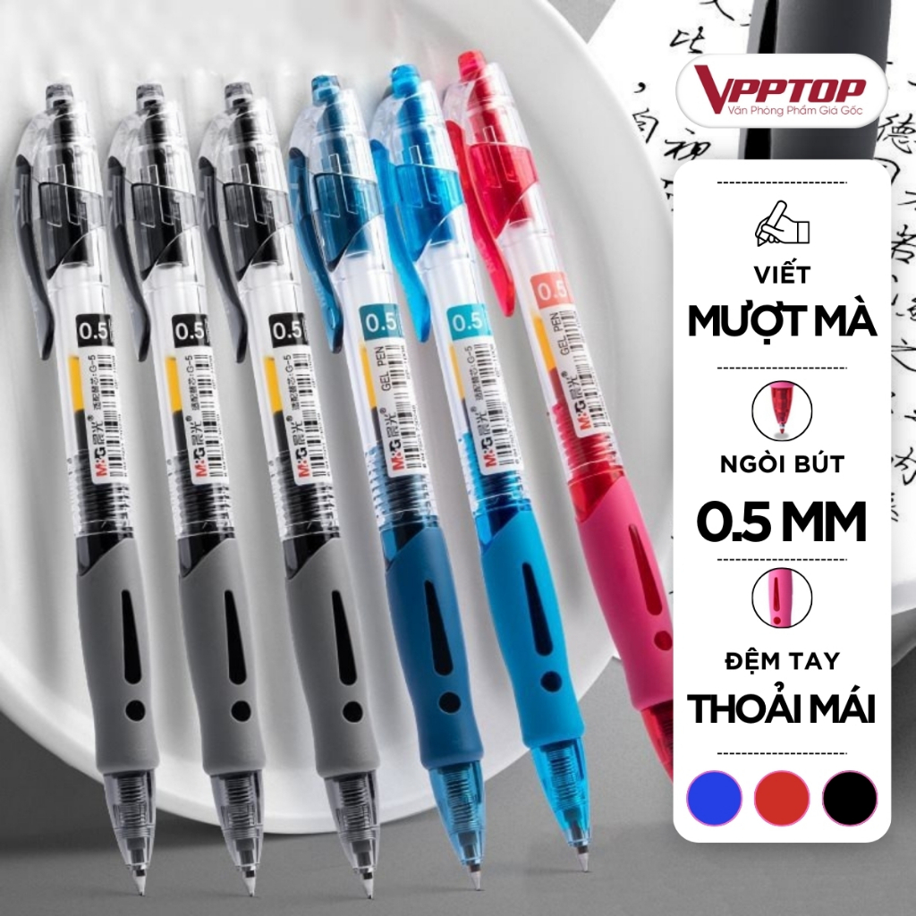 Bút bi có thể thu gọn viết mực ra đều không lem, Bút bi văn phòng phẩm mực nhiều tiêu chuẩn BG03