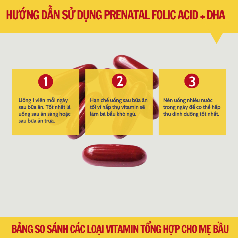 [Date 12/2027] Vitamin Tổng Hợp+DHA Prenatal Bầu Mỹ Nature Made Prenatal Folic Acid+DHA 150 Viên New