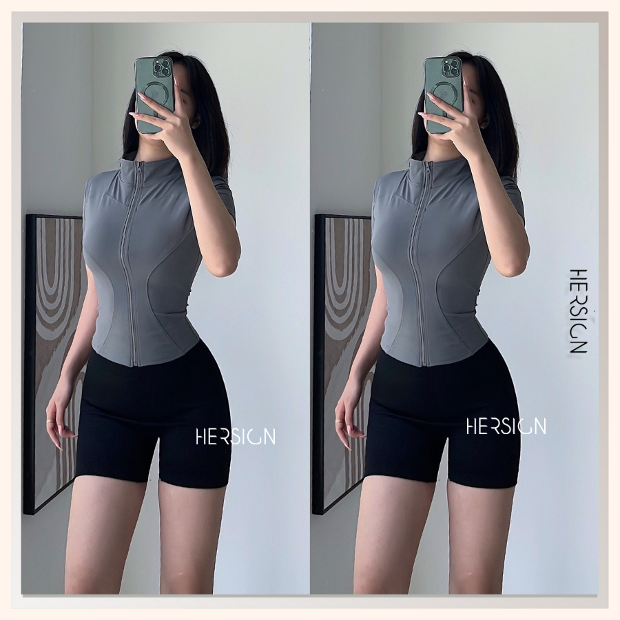 Bộ đồ tập gym nữ Quần áo chạy bộ đạp xe dành cho nữ HERSIGN-SMIXA19N12A BST HERSIGN OPEN AIR