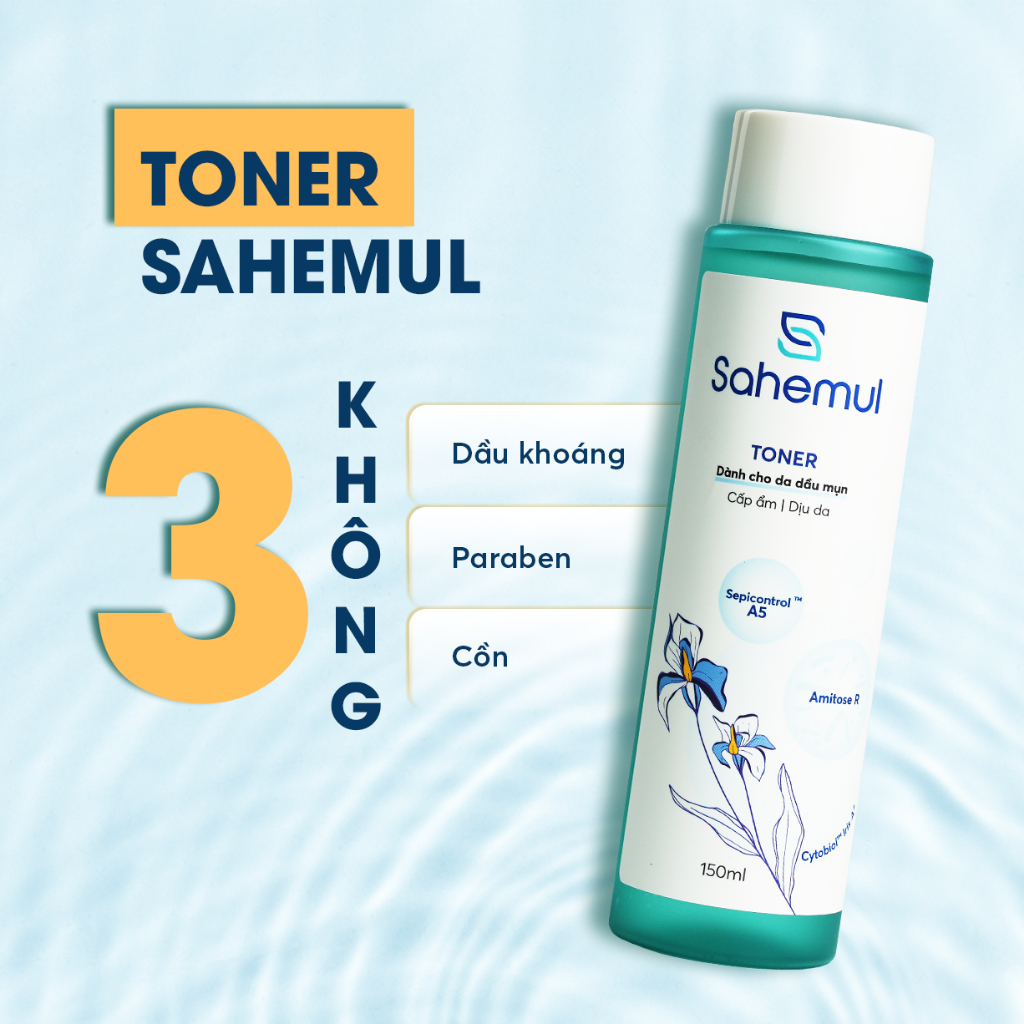 Ảnh Toner Nước Hoa Hồng Sahemul Cho Da Dầu Mụn giúp Cấp Ẩm, Kiềm Dầu, Cân Bằng Da 150ml 3