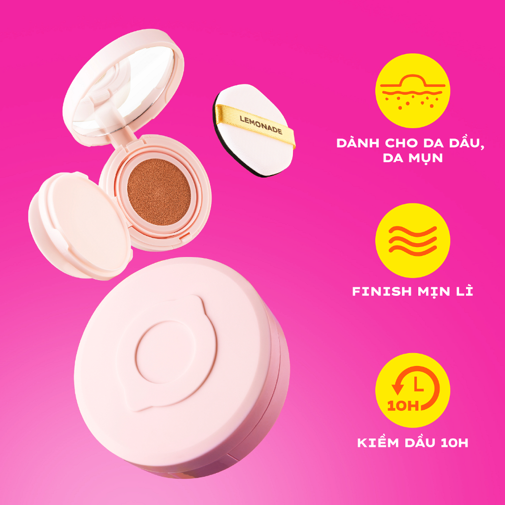 Ảnh Combo Lemonade Phấn nước Supermatte Cushion 15g và Kem Che Khuyết Điểm Matte Addict Concealer 3g 4