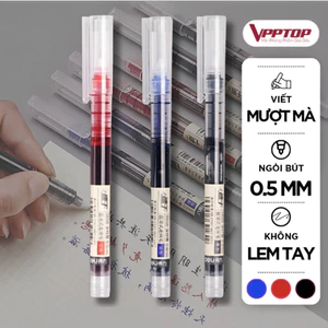 Bút bi ngòi 0.5mm đơn giản mực đều nét chữ đẹp không lem, Bút bi lâu hết mực mực gel khô nhanh BG05
