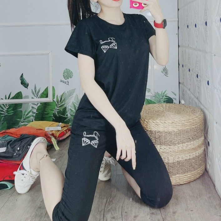 Đồ Bộ Nữ Bigsize 43-85kg Quần Lửng Mặc Nhà Thể Thao Năng Động Vải Mềm Mát Dễ Thương ESHOP BD05
