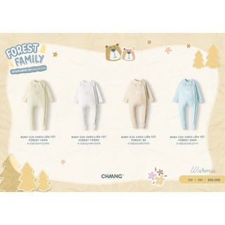 Chaang AW2024 Body cúc chéo liền tất Forest cho bé