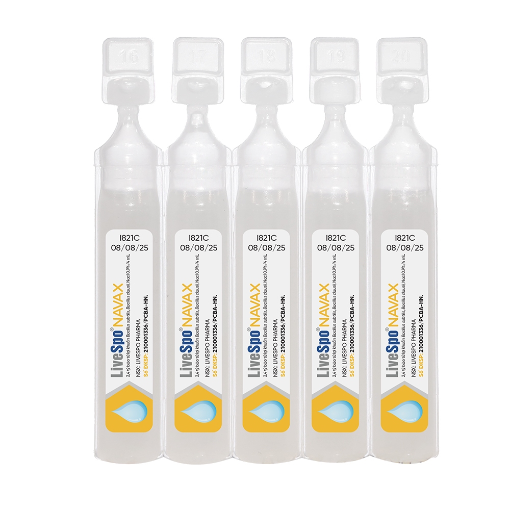 Ảnh Combo 2 Hộp nhỏ mũi cho trẻ giúp giảm nghẹt mũi, viêm mũi LiveSpo Navax sơ sinh - Hộp 10 ống x 4ml 3