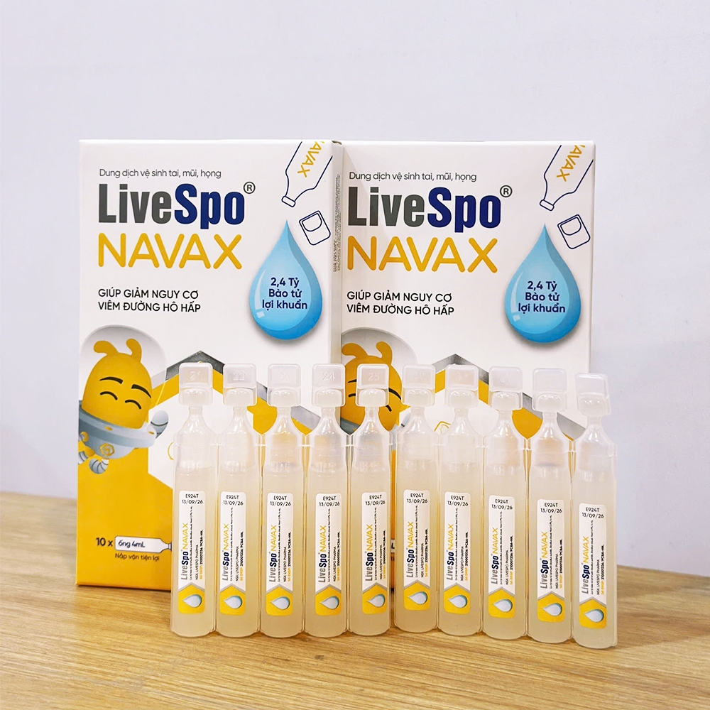 Ảnh Combo 2 Hộp nhỏ mũi cho trẻ giúp giảm nghẹt mũi, viêm mũi LiveSpo Navax sơ sinh - Hộp 10 ống x 4ml 4