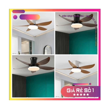 [ GIÁ SALE ] Quạt trần thấp - quạt trần dành cho chung cư cổ ngắn 5 cánh gió mạnh có điều khiển từ xa xoay đảo chiều