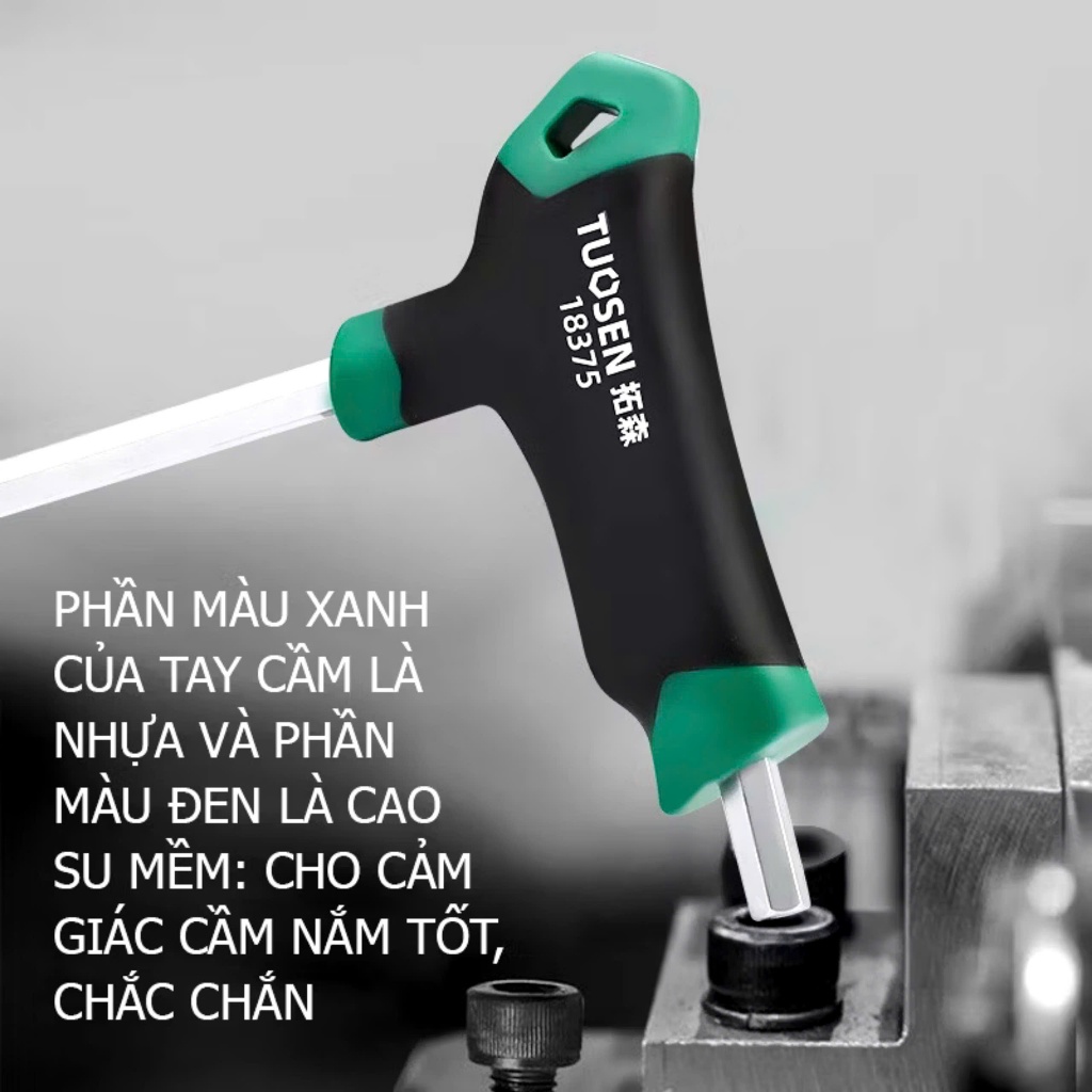 Lục Giác Chữ T Tuosen Tay Cầm Bọc Nhựa