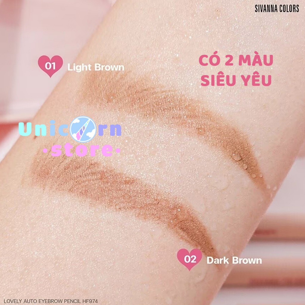 Chì Kẻ Mày Sivanna Lovely Auto Eyebrow Pencil HF974