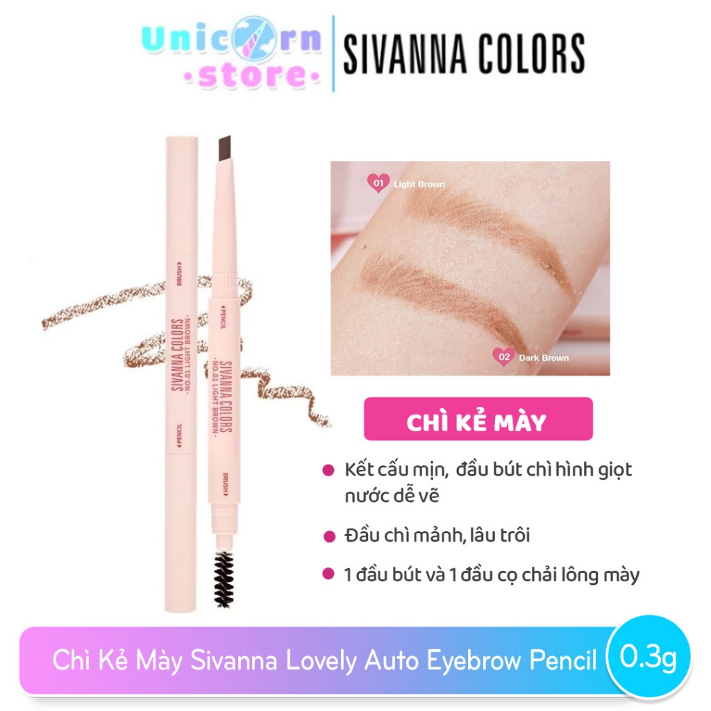 Chì Kẻ Mày Sivanna Lovely Auto Eyebrow Pencil HF974