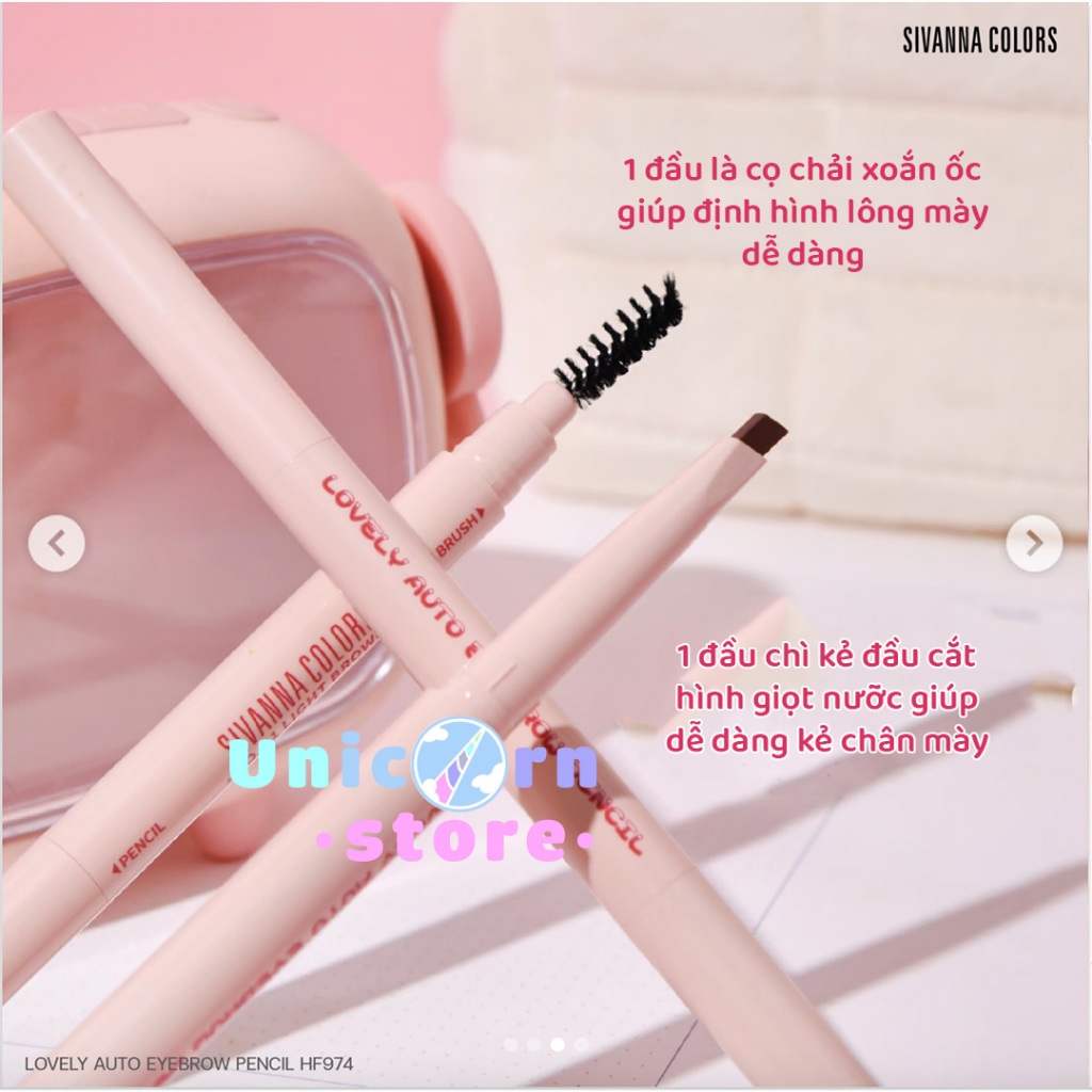 Chì Kẻ Mày Sivanna Lovely Auto Eyebrow Pencil HF974