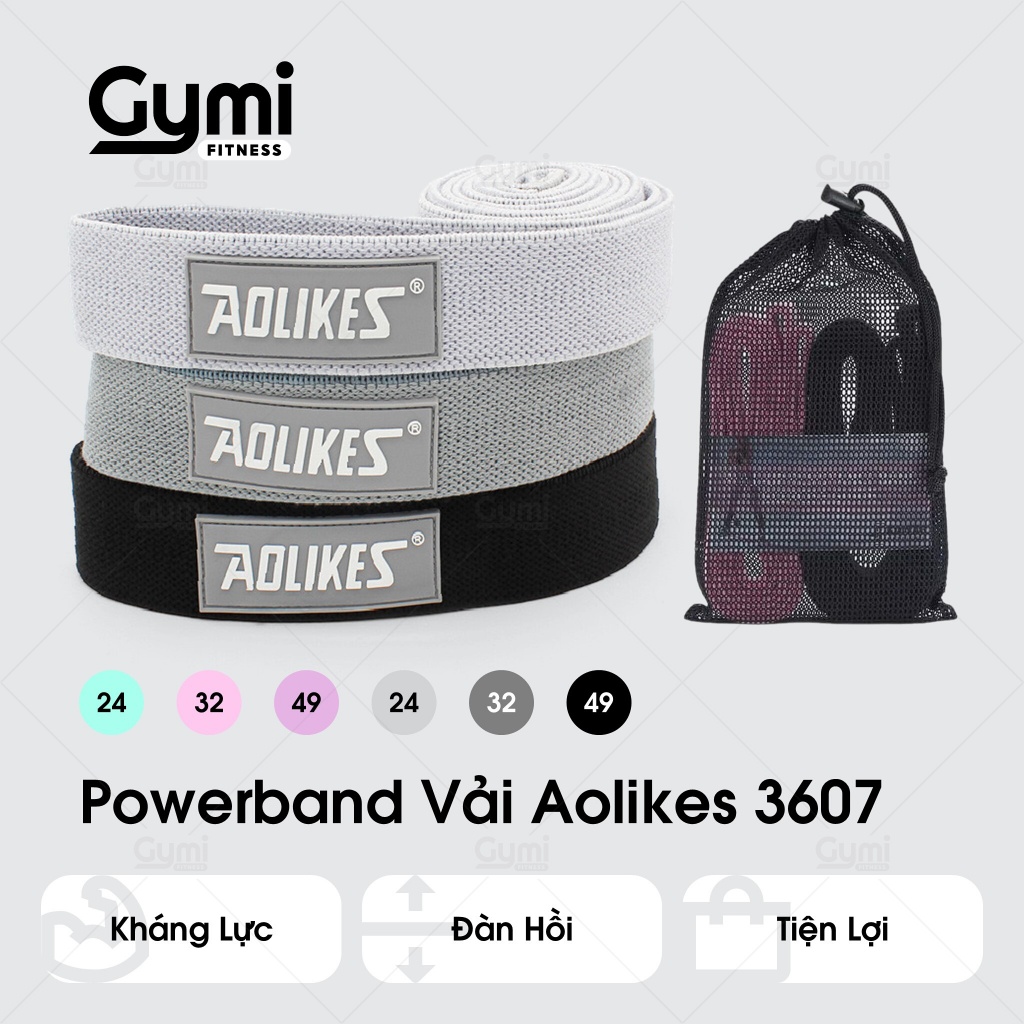 Dây PowerBand Aolikes 3607 Đa Năng, Đàn Hồi Hỗ Trợ Tập Luyện - Dây Kháng Lực Tập Toàn Thân - AL3607
