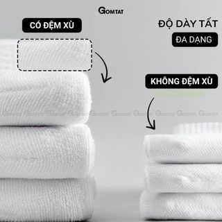 Combo 10 đôi tất cổ cao, cổ trung nam nữ GOMTAT, chất liệu cotton đệm xù êm chân - TATXU-TRON-CB10