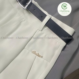 Quần vải nữ công sở dáng baggy thụng kiểu mới, chất Gold nhật- Quần tây nữ lưng cao đi học  trơn mềm(02) CTM