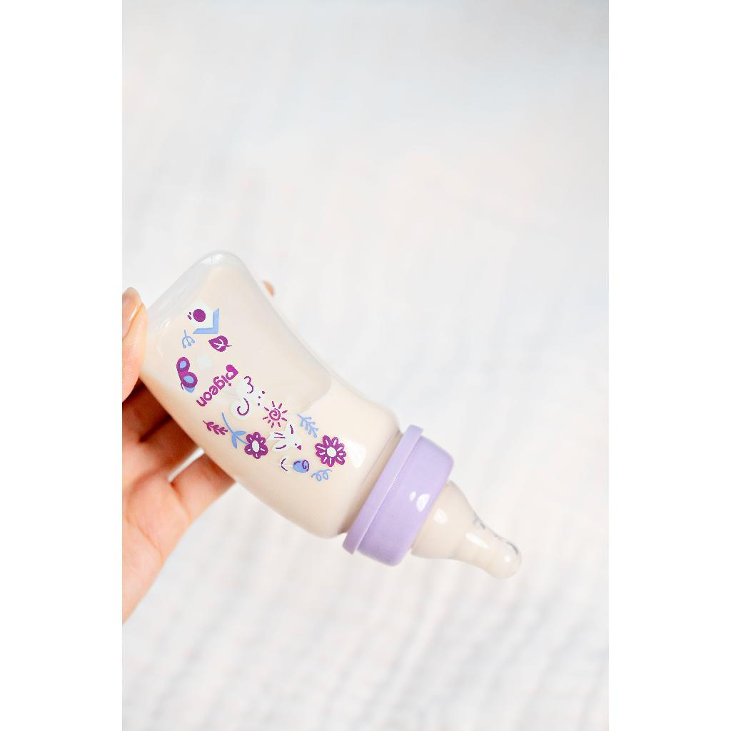 Ảnh Bình Sữa Pigeon PP Dáng Cong Cổ Hẹp 150ml/250ml - Hình Họa Tiết 4