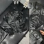 Áo khoác da bomber jacket nam Philipp Plein thêu logo sắt ngực phối bo ống chun dệt chữ boy phố
