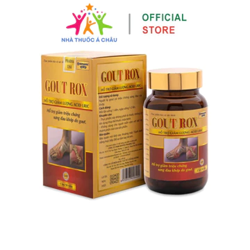 Viên uống GOUT ROX thảo dược hỗ trợ giảm acid uric, giảm gút, giảm sưng đau khớp - Lọ 50 viên