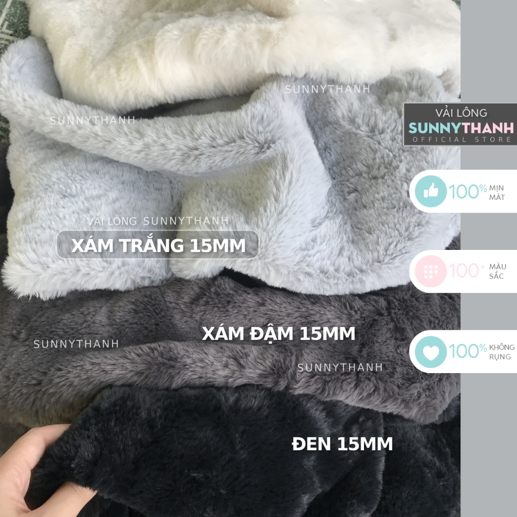 Xám trắng - 1.5cm