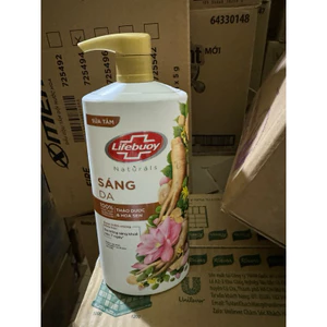 800gr Sữa Tắm Lifebuoy Detox Thảo Dược & Hoa Sen tẩy tế bào chết, làm sạch da
